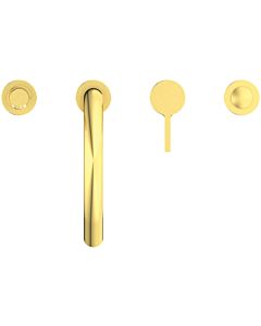 Ideal Standard Joy Waschtisch-4-Loch-Armatur BC789A2 für Wannenrandmontage, mit Auslauf, Brushed Gold