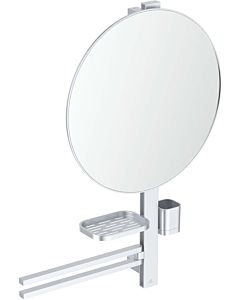 Ideal Standard Alu+ Accessoir-Bar L800 BD587SI mit Handtuchhalter und Spiegel 500mm, Silver