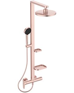 Ideal Standard Alu+ shower system BD584RO with shower fitting, 2 Ablagen , rose