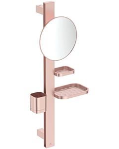 Ideal Standard Alu+ Beauty Bar S700 BD589RO with Ablagen and Spiegel 200mm Rose
