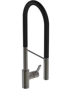 Ideal Standard Gusto kitchen tap BD421A5 magnetic gray, with 2-function hand shower made of metal