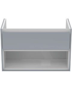 Ideal Standard Connect Air Ideal Standard E0827EQ, gris clair brillant / blanc mat, 1 compartiment tiroir