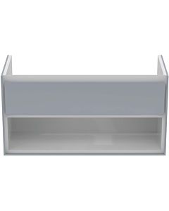 Ideal Standard Connect Air Ideal Standard E0828EQ, gris clair brillant / blanc mat, 1 compartiment tiroir