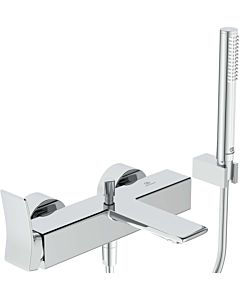 Ideal Standard Conca bath mixer BC763AA exposed, bath mixer, exposed, with shower set, chrome-plated