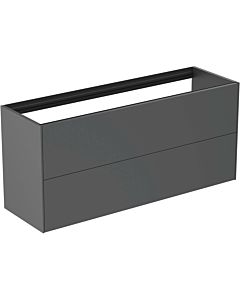 Ideal Standard Conca vanity unit T3951Y2 120x37x54cm, without vanity top, 2 pull-outs, matt anthracite lacquered