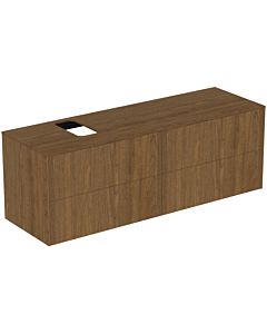 Ideal Standard Conca vanity unit T3989Y5 with cut-out, 4 pull-outs, 160x50.5x55 cm right / left, dark walnut veneer