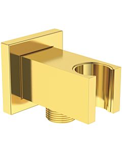 Ideal Standard Idealrain Atelier wall connection elbow BC771A2 with shower holder, UP G1 / 2, square, brushed gold