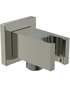 Ideal Standard Idealrain Atelier wall connection elbow BC771GN with shower holder, UP G1 / 2, square, Silver Storm