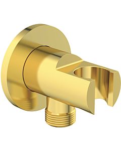 Ideal Standard Idealrain Atelier wall connection elbow BC807A2 with shower holder, UP G1 / 2, round, brushed gold