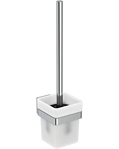 Ideal Standard IOM Cube brush set E2194AA Behälter made of frosted glass, wall-mounted, chrome-plated