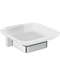 Ideal Standard IOM Cube holder E2201AA Bowl, frosted glass, chrome plated
