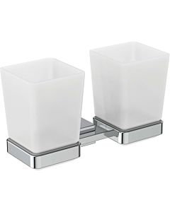 Ideal Standard IOM Cube holder E2205AA double, glass frosted, with mounting kit, chrome-plated