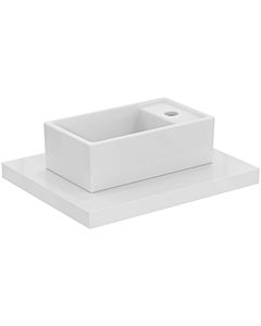 Ideal Standard Eurovit Plus Hand-Waschbecken E210901 Aufsatzbecken, 1 Hahnloch, ohne Überlauf, weiß