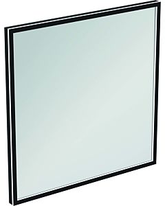 Ideal Standard Conca Spiegel T3966BH 80x3,8x80 cm, eckig, mit Beleuchtung, neutral, Rahmen schwarz