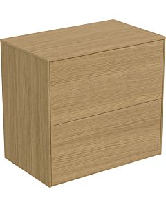 Ideal Standard Conca vanity unit T4327Y6 without cut-out, 2 pull-outs, 60x37x55 cm, Eiche hell veneer