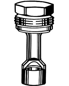 Heimeier special upper part 4300-02.002 single-pipe manual regulating valve, universal design