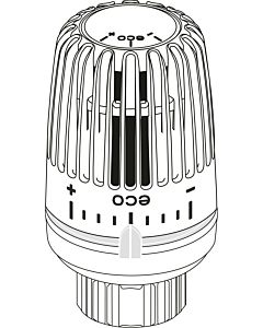 Heimeier tête thermostatique 9710-43.500 blanc , avec connexion par pince, connexion directe VHK