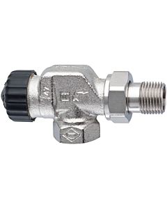 Heimeier thermostatic valve body 2245-01.000 Rp 3 / 8xR 3/8, axial, gunmetal nickel-plated, low resistance