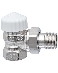Heimeier V-exact II thermostatic valve body 3451-02.000 Rp 2000 / 2xR 2000 / 2, corner, shortened, brass