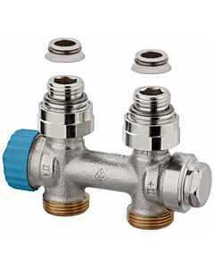 Heimeier Multilux valve one-pipe system 3854-02.000 Rp 2000 / 2, 2000 , nickel-plated gunmetal