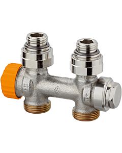 Heimeier Multilux Eclipse thermostatic valve 3865-02.000 Rp 2000 / 2, 2000 , for two-pipe system, nickel-plated gunmetal