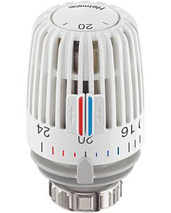 Heimeier K thermostatic head 6000-00.600 clips / temperature value setting scale, white, standard