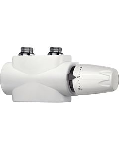 Heimeier Multilux 4-Set thermostatic valve 9690-42.000 can be switched from two to one pipe operation, white