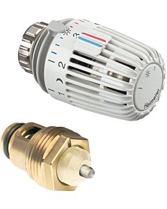 Heimeier thermostat retrofit set 3500-13.800 white, with thermostatic insert / head K, for DN 20