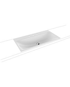 Kaldewei Silenio built-in washbasin 907806273001 3038, 90 x 46 cm, white pearl effect, without overflow, 3 tap holes