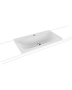 Kaldewei Silenio washbasin 904006303001 3041, 90 x 46 x 4 cm, white pearl effect, without overflow, 2000 tap hole
