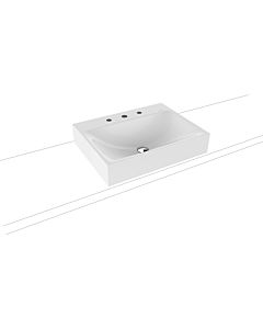 Kaldewei Silenio washbasin 904106273001 3042, 60 x 46 x 12 cm, white pearl effect, without overflow, 3 tap holes