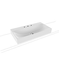Kaldewei Silenio washbasin 904206273001 3043, 90 x 46 x 12 cm, white pearl effect, without overflow, 3 tap holes