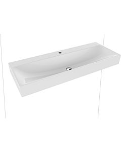 Kaldewei Silenio wall-mounted washbasin 904506303001 3046, 120 x 46 x 12 cm, white pearl effect, without overflow, with tap hole