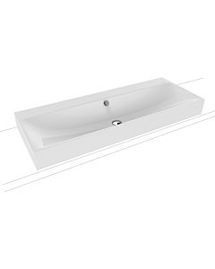 Kaldewei Silenio washbasin 906406003001 3049, 120 x 46 x 12 cm, white pearl effect, overflow, without tap hole