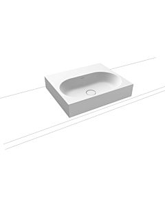 Kaldewei Centro washbasin 903006003711 3057, 60x50x12cm, alpine white matt pearl effect, without overflow, without tap hole