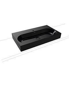 Kaldewei Centro washbasin 903106013701 3058, 90x50x12cm, black pearl effect, without overflow, 1 tap hole