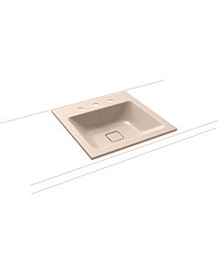 Kaldewei Cono built-in washbasin 908206033030 3075, 50x50cm, bahamabeige pearl effect, without overflow, 3 tap holes
