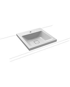 Kaldewei Cono washbasin 908306013199 50x50cm, without overflow, 1 tap hole, manhattan pearl effect