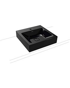 Kaldewei Cono washbasin 908406013701 50x50cm, without overflow, 1 tap hole, black pearl effect