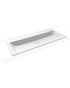 Kaldewei Cono built-in double washbasin 901806053001 2 x 3 tap holes, white pearl effect, 120x50cm, without overflow
