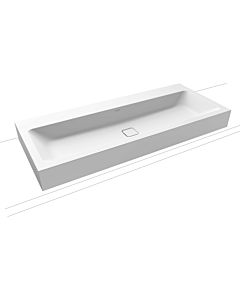 Kaldewei Cono wall-mounted washbasin 902706003711 3091, 120x50x12cm, alpine white matt pearl effect, without overflow, without tap hole