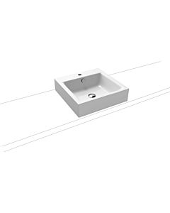 Kaldewei Puro countertop washbasin 900606013001 3156, 46x46x12cm, white pearl effect, 2000 tap hole