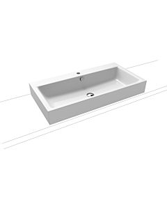 Kaldewei Puro countertop washbasin 900806013001 3158, 90x46x12cm, white pearl effect, 2000 tap hole