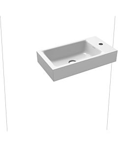 Kaldewei Puro Wall-mounted hand washstand 901206303001 right, without overflow, 1 tap hole, white pearl effect, 55x30x10cm