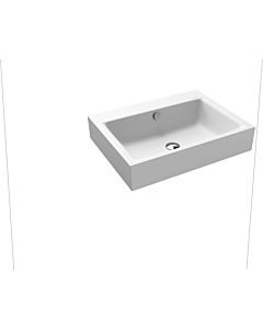 Kaldewei Puro wall-mounted washbasin 901406003711 3164, 60x46cm, alpine white matt pearl effect, with overflow, without tap hole