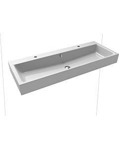Kaldewei Puro wall double washbasin 906806043199 120x46x12cm, with overflow, 2x1 cock hole, manhattan pearl effect