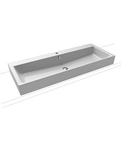 Kaldewei Puro washbasin 907006013199 120x46x12cm, with overflow, with tap hole, manhattan pearl effect