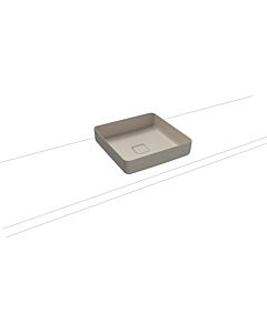 Kaldewei Miena washbasin bowl 909506003668 3184, 40 x 40 cm, warm gray 10, without overflow, without tap hole, sound insulation