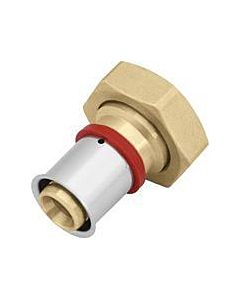 KAN-therm KAN-press 6in1 half screw connection 1009105000 16 mm x 2000 / 2 IG, brass, flat sealing, with press sleeve