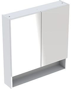 Geberit Renova Plan armoire à miroir 502365011 58,8 cm, blanc , laqué brillant, avec 2 portes